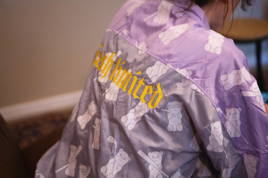 Teddy track jacket Purple grey