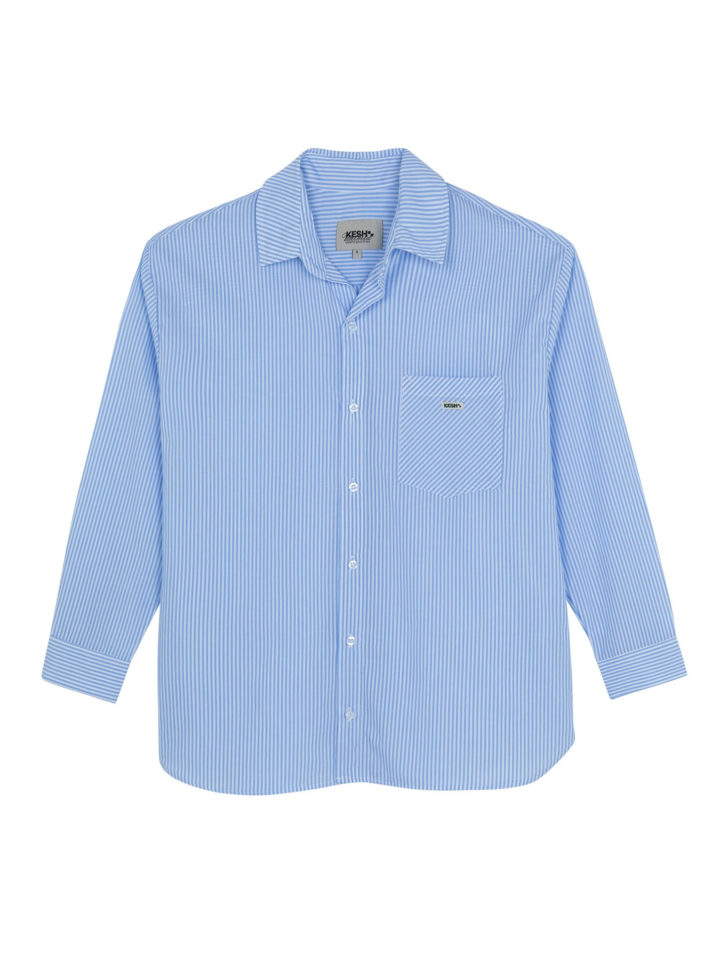 DRESS SHIRT THICK BLUE WHITE STRIPES