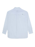 DRESS SHIRT WHITE BLACK PINSTRIPES
