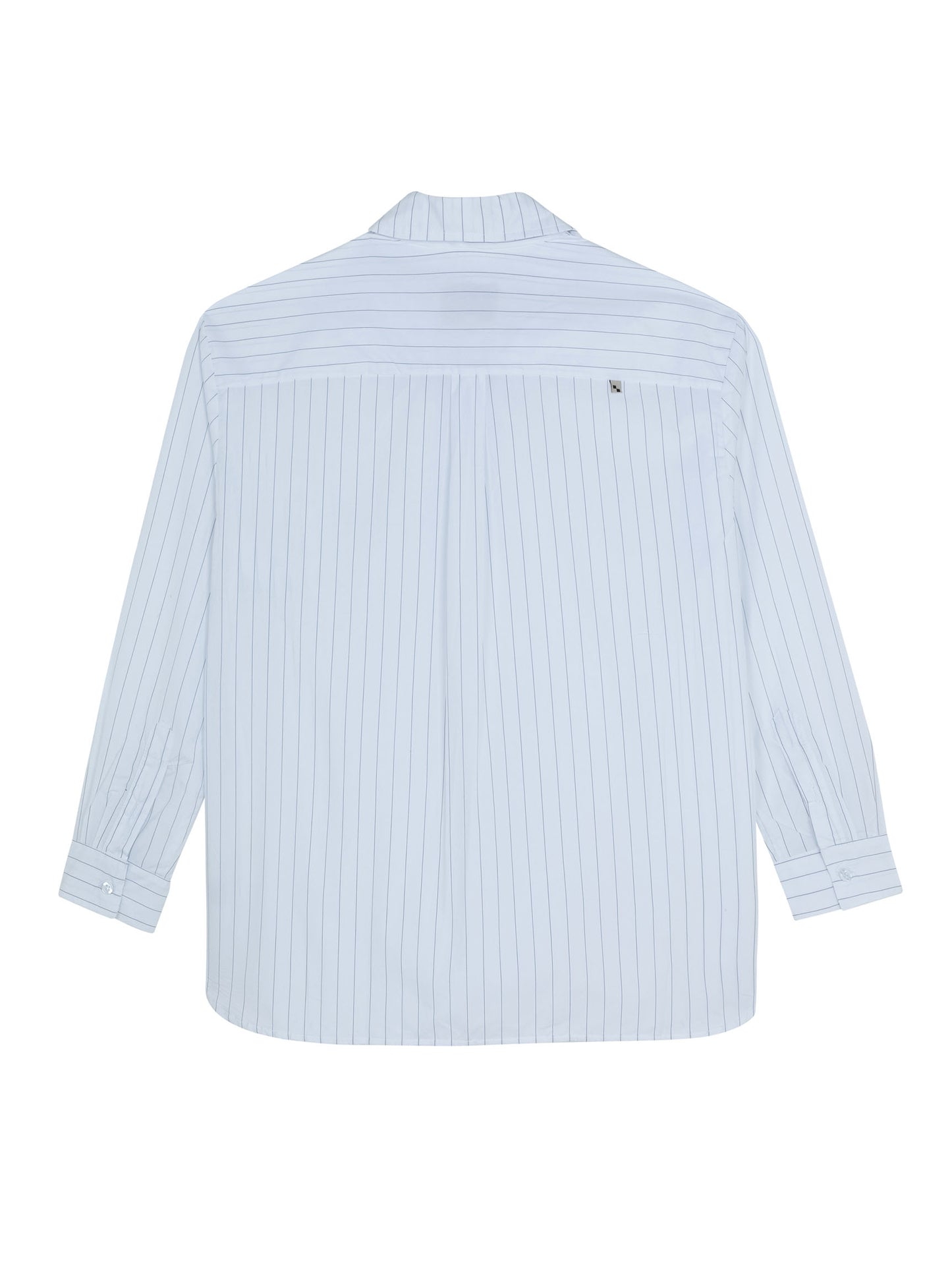 DRESS SHIRT WHITE BLACK PINSTRIPES