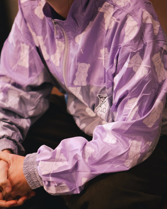 Teddy track jacket Purple grey