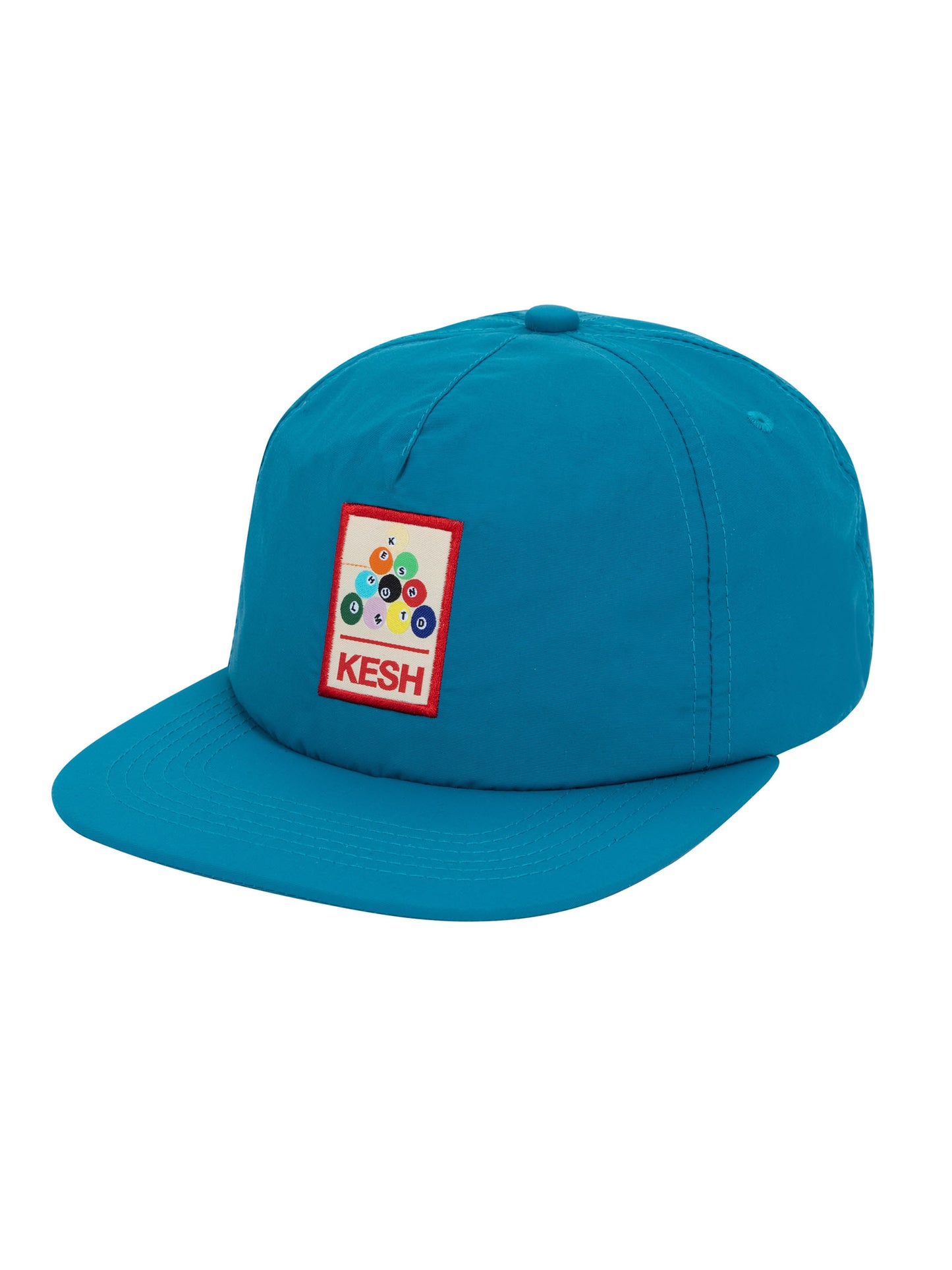 TINY BALLS 5 PANEL NYLON HAT IN TURQUOISE