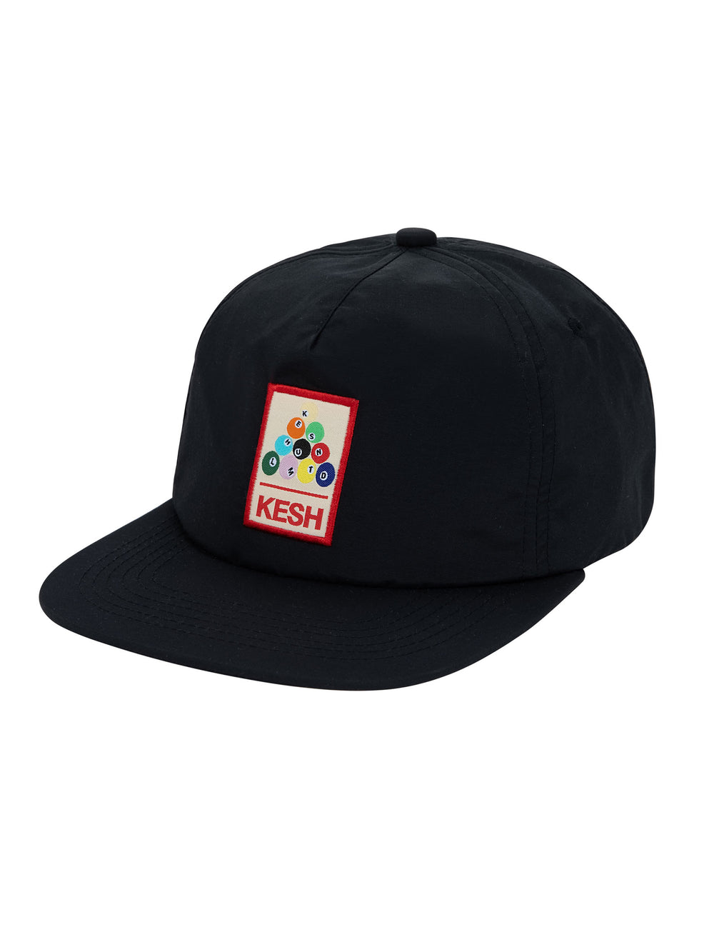 TINY BALLS 5 PANEL NYLON HAT IN BLACK