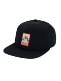 TINY BALLS 5 PANEL NYLON HAT IN BLACK