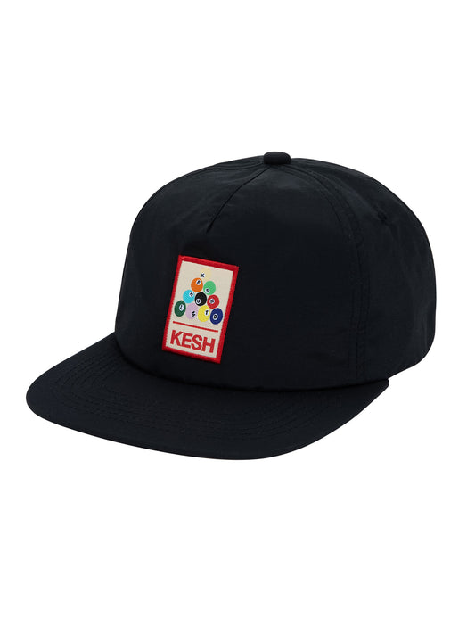 TINY BALLS 5 PANEL NYLON HAT IN BLACK