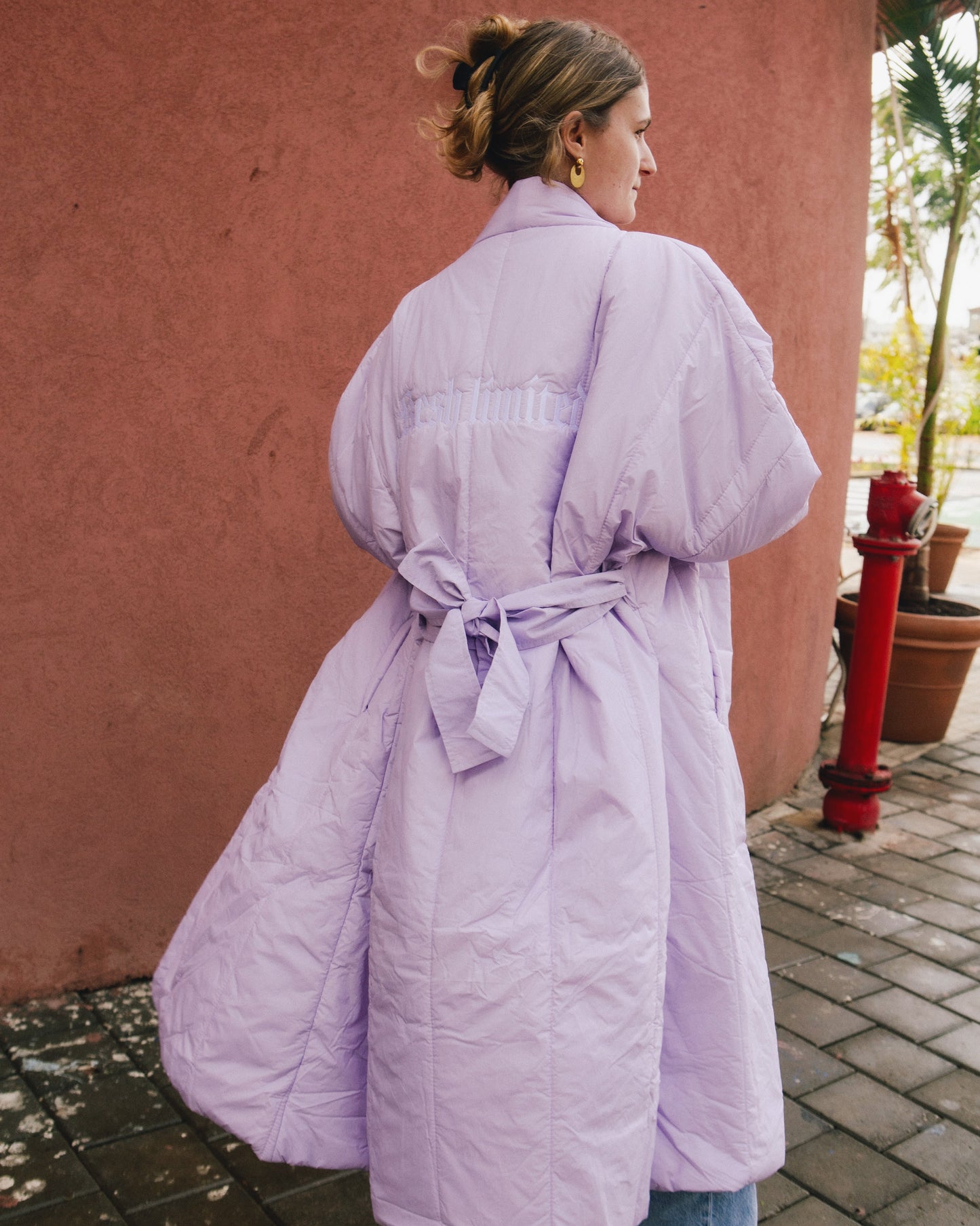 Blanket puffer jacket Lavender