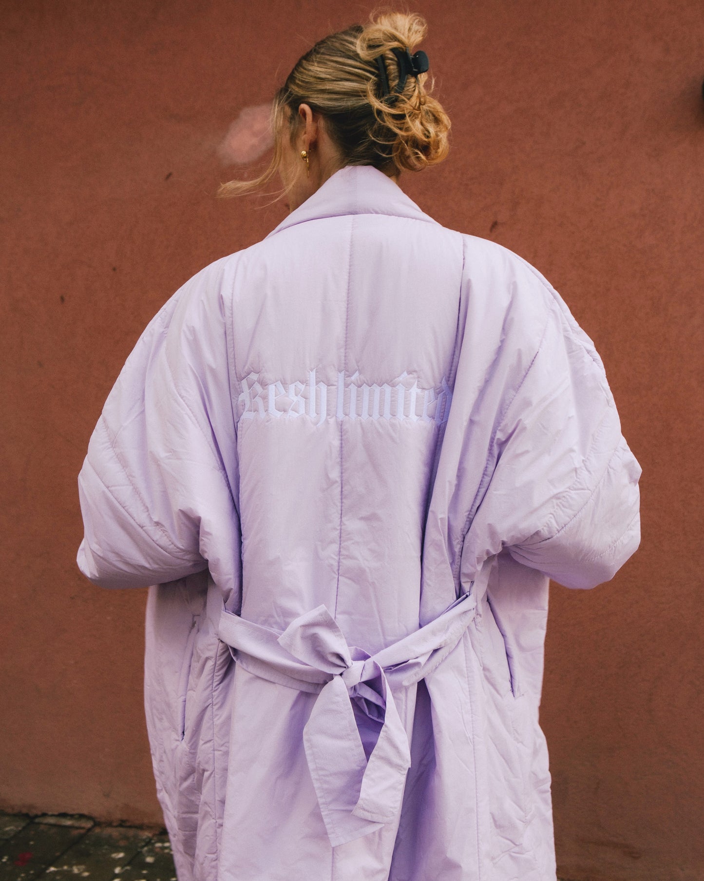 Blanket puffer jacket Lavender