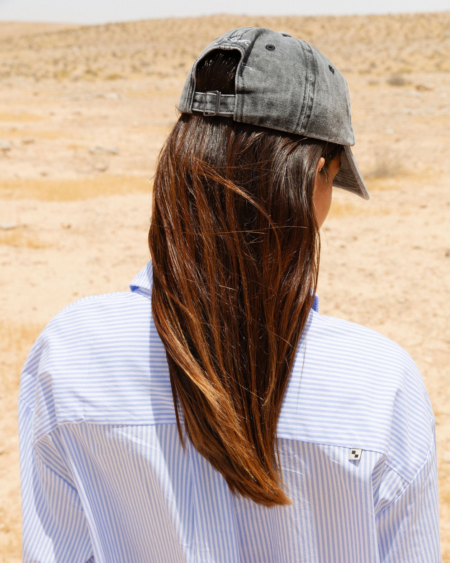 DRESS SHIRT THICK BLUE WHITE STRIPES