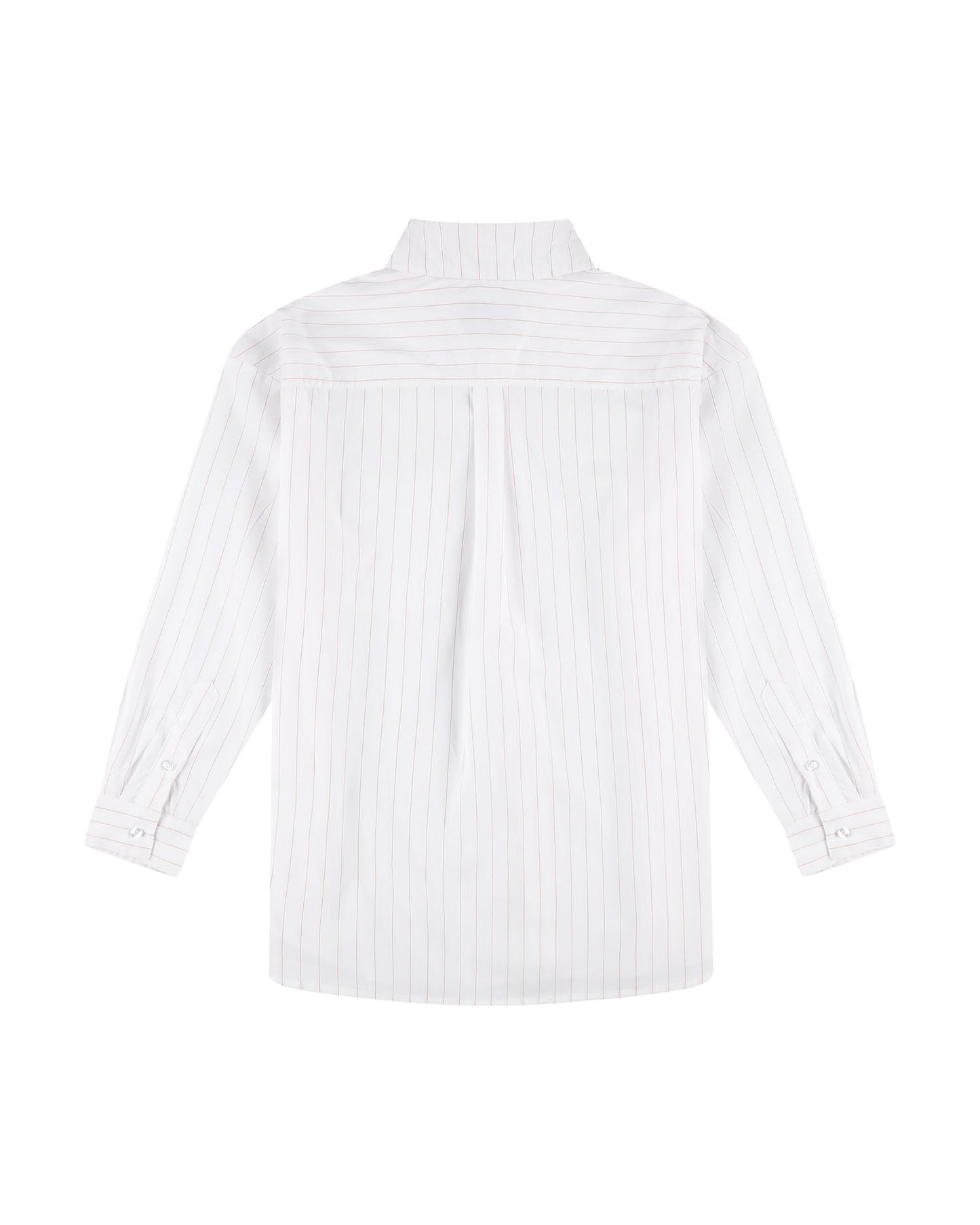 DRESS SHIRT WHITE RED PINSTRIPES