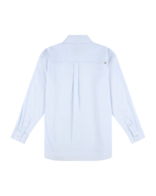 DRESS SHIRT WHITE BABY BLUE STRIPES